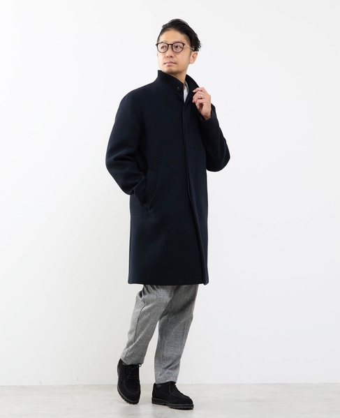 ウレタンボンディングスタンドカラーコート 詳細画像 ネイビー 1