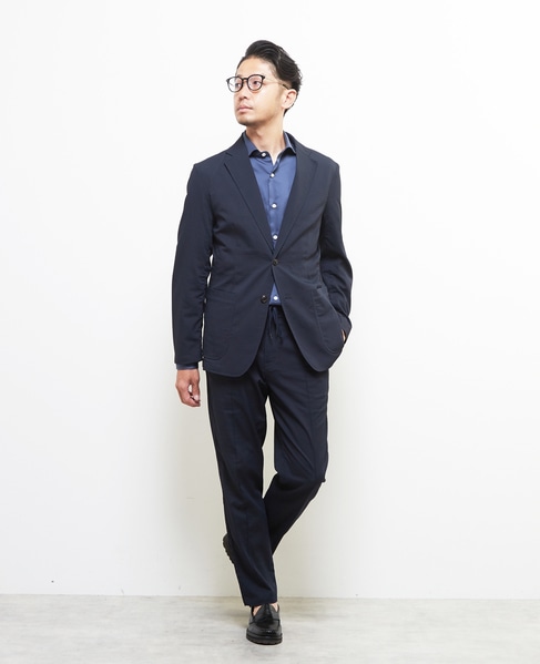 ドットエアーサッカーエアリージャケット(セットアップ可) 詳細画像 ネイビー 14