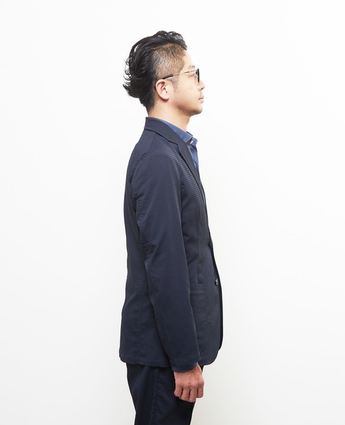 ドットエアーサッカーエアリージャケット(セットアップ可) 詳細画像 ネイビー 5