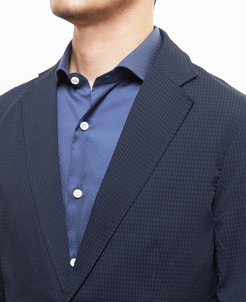 ドットエアーサッカーエアリージャケット(セットアップ可) 詳細画像 ネイビー 6