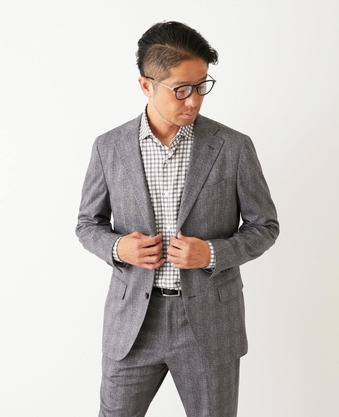 プリントテックジャージ コンフォートジャケット(セットアップ可) 詳細画像 グレー 1