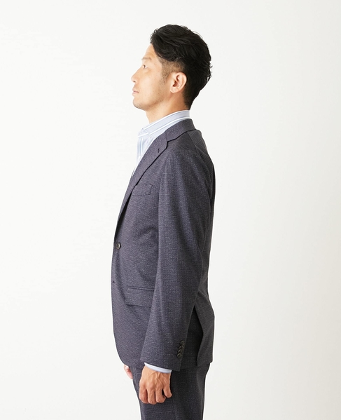 プリントテックジャージ コンフォートジャケット(セットアップ可) 詳細画像 グレー 3