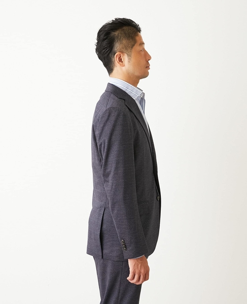 プリントテックジャージ コンフォートジャケット(セットアップ可) 詳細画像 グレー 5