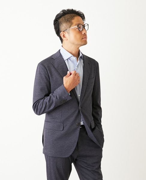 プリントテックジャージ コンフォートジャケット(セットアップ可) 詳細画像 ネイビー 1