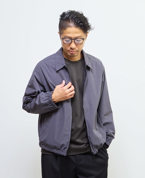 割繊タフタ×トラッドチェックリバーシブルハリントンジャケット 詳細画像 ボルドー 27