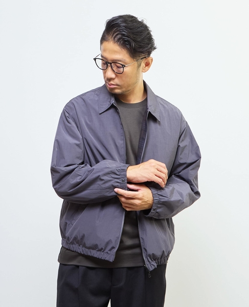 割繊タフタ×トラッドチェックリバーシブルハリントンジャケット 詳細画像 ボルドー 28