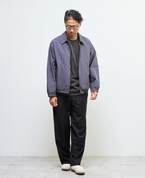 割繊タフタ×トラッドチェックリバーシブルハリントンジャケット 詳細画像 ボルドー 30