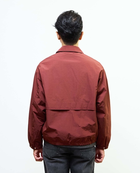 割繊タフタ×トラッドチェックリバーシブルハリントンジャケット 詳細画像 ボルドー 4