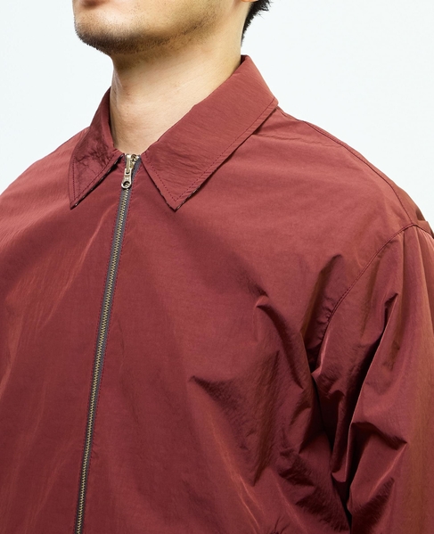 割繊タフタ×トラッドチェックリバーシブルハリントンジャケット 詳細画像 ボルドー 6