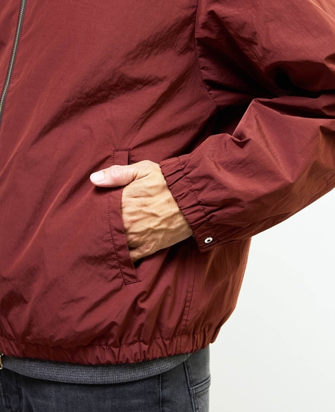 割繊タフタ×トラッドチェックリバーシブルハリントンジャケット 詳細画像 ボルドー 7