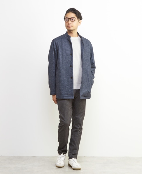 ダウンファブリックスタンドカラーブルゾン | 透湿 / 吸湿発熱 / ストレッチ 詳細画像 チャコールグレー 18