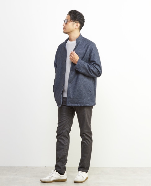 ダウンファブリックスタンドカラーブルゾン | 透湿 / 吸湿発熱 / ストレッチ 詳細画像 チャコールグレー 19