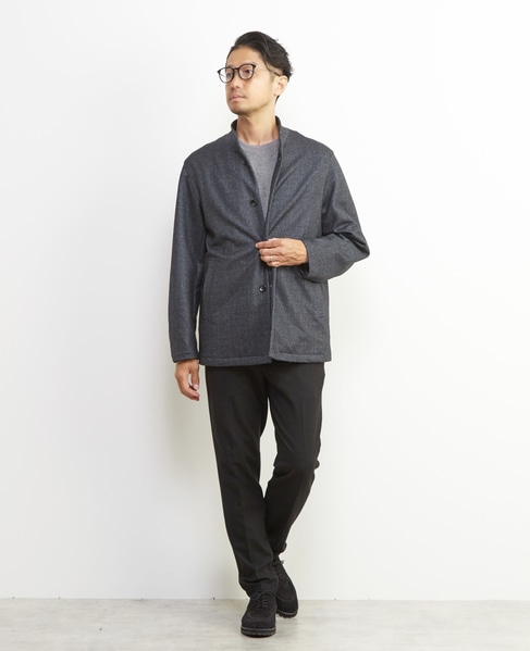 ダウンファブリックスタンドカラーブルゾン | 透湿 / 吸湿発熱 / ストレッチ 詳細画像 チャコールグレー 23