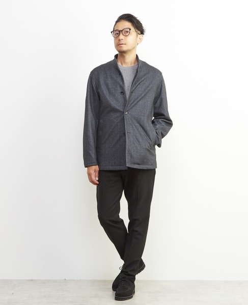 ダウンファブリックスタンドカラーブルゾン | 透湿 / 吸湿発熱 / ストレッチ 詳細画像 チャコールグレー 24