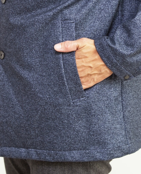 ダウンファブリックスタンドカラーブルゾン | 透湿 / 吸湿発熱 / ストレッチ 詳細画像 チャコールグレー 8