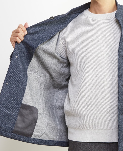 ダウンファブリックスタンドカラーブルゾン | 透湿 / 吸湿発熱 / ストレッチ 詳細画像 チャコールグレー 9