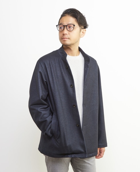 ダウンファブリックスタンドカラーブルゾン | 透湿 / 吸湿発熱 / ストレッチ 詳細画像 ネイビー 12