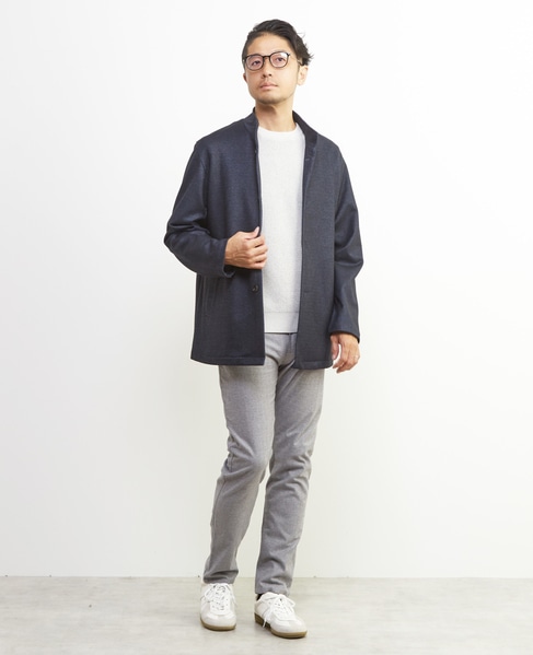 ダウンファブリックスタンドカラーブルゾン | 透湿 / 吸湿発熱 / ストレッチ 詳細画像 ネイビー 14