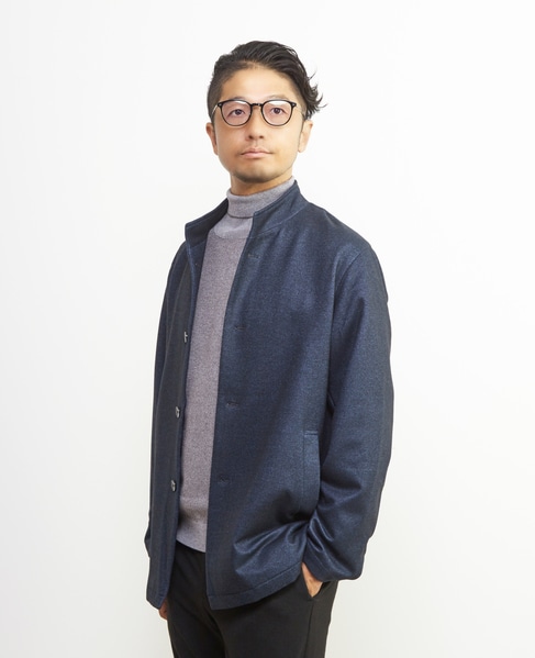 ダウンファブリックスタンドカラーブルゾン | 透湿 / 吸湿発熱 / ストレッチ 詳細画像 ネイビー 2