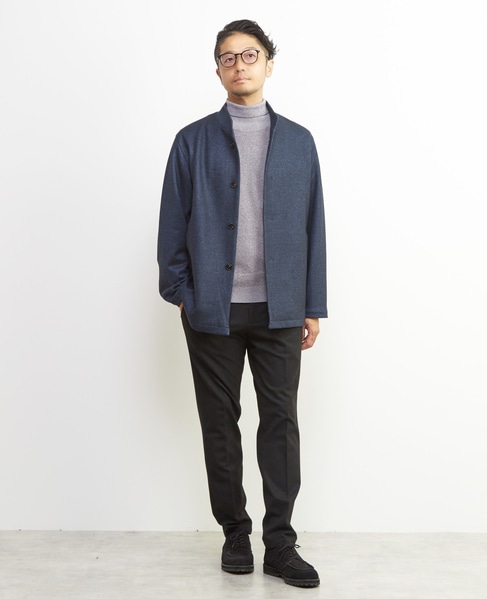 ダウンファブリックスタンドカラーブルゾン | 透湿 / 吸湿発熱 / ストレッチ 詳細画像 ネイビー 5