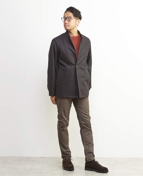 ダウンファブリックスタンドカラーブルゾン | 透湿 / 吸湿発熱 / ストレッチ 詳細画像 ネイビー 9