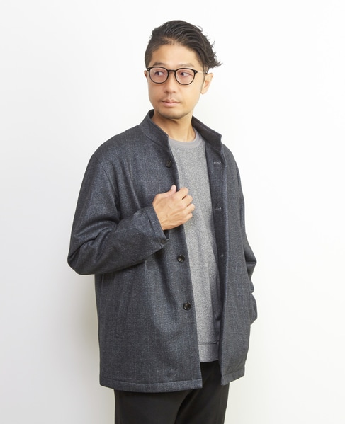 ダウンファブリックスタンドカラーブルゾン | 透湿 / 吸湿発熱 / ストレッチ 詳細画像 コンチェック 1