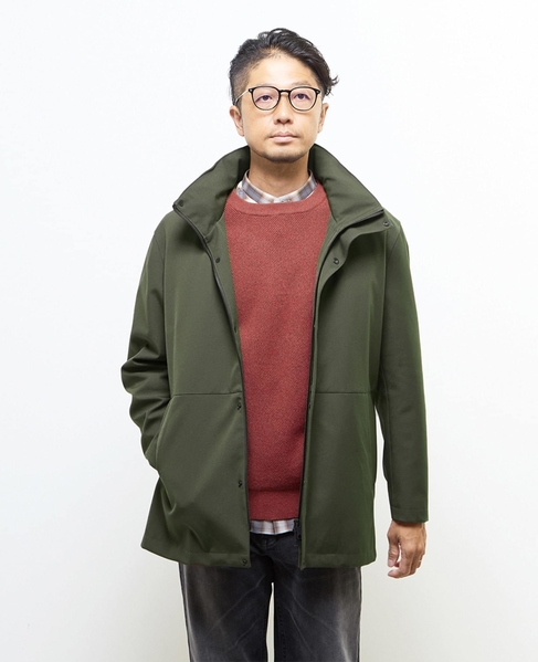 ボンディングツイルスタンドカラーブルゾン | 防風 詳細画像 カーキ 1