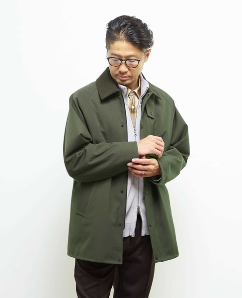 ボンディングツイルステンカラーブルゾン | 防風 詳細画像 カーキ 18