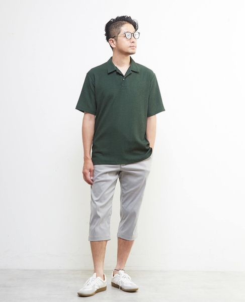 メランジハイパーストレッチクロップドパンツ 詳細画像 ライトグレー 16