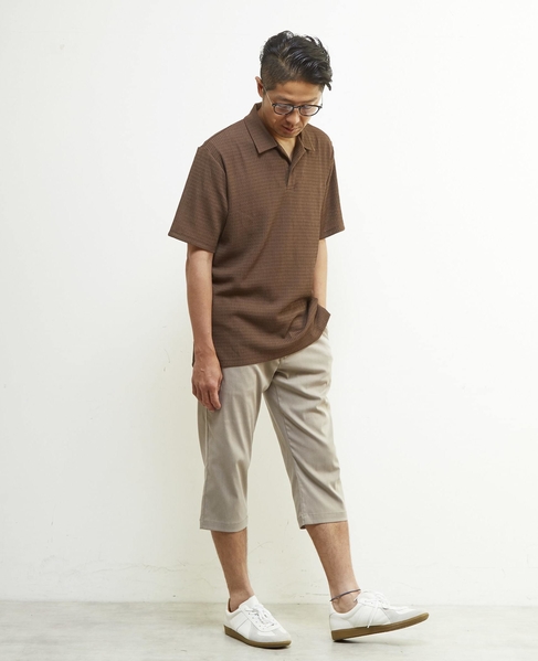 メランジハイパーストレッチクロップドパンツ 詳細画像 ライトグレー 20