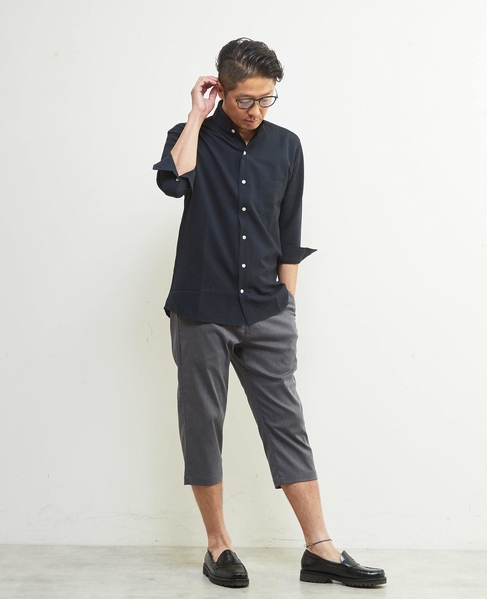 メランジハイパーストレッチクロップドパンツ 詳細画像 ライトグレー 25