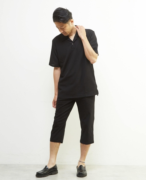 メランジハイパーストレッチクロップドパンツ 詳細画像 ライトグレー 29