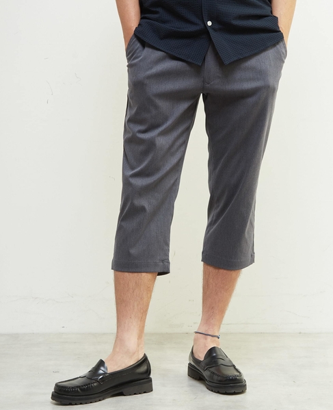 メランジハイパーストレッチクロップドパンツ 詳細画像 ネイビー 1