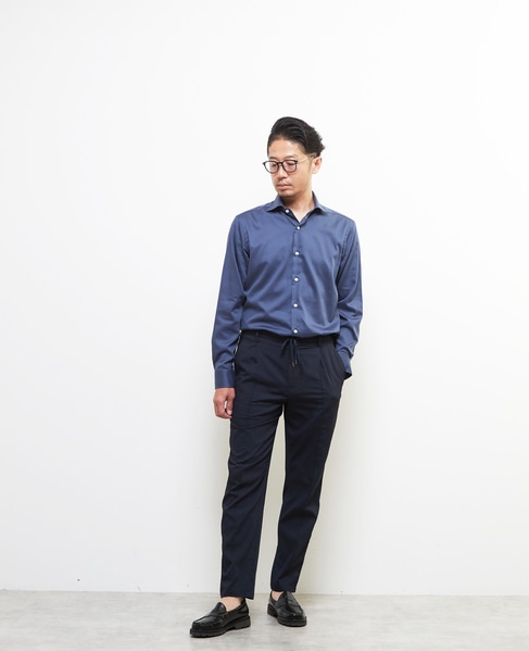 ドットエアーサッカーエアリーテーパードパンツ(セットアップ可) 詳細画像 ネイビー 11