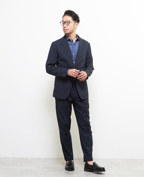 ドットエアーサッカーエアリーテーパードパンツ(セットアップ可) 詳細画像 ネイビー 13