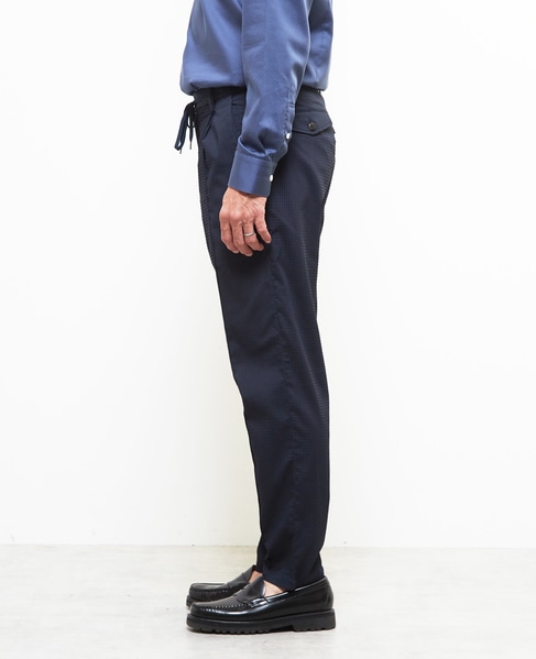 ドットエアーサッカーエアリーテーパードパンツ(セットアップ可) 詳細画像 ネイビー 3