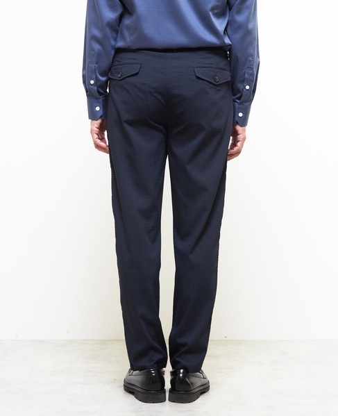 ドットエアーサッカーエアリーテーパードパンツ(セットアップ可) 詳細画像 ネイビー 4