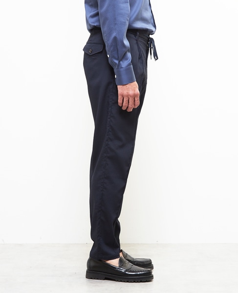 ドットエアーサッカーエアリーテーパードパンツ(セットアップ可) 詳細画像 ネイビー 5