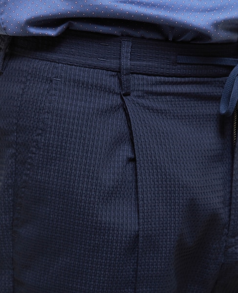 ドットエアーサッカーエアリーテーパードパンツ(セットアップ可) 詳細画像 ネイビー 7