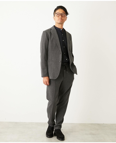 ウーリービシュウ ドビーコンフォートイージーパンツ(セットアップ可) 詳細画像 グレー 16