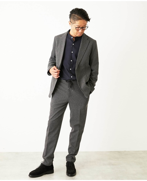 ウーリービシュウ ドビーコンフォートイージーパンツ(セットアップ可) 詳細画像 グレー 17