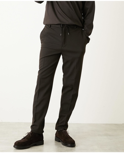 ウーリービシュウ ドビーコンフォートイージーパンツ(セットアップ可) 詳細画像 ブラウン 1