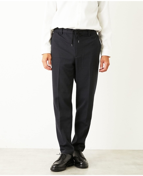 ウーリービシュウ ドビーコンフォートイージーパンツ(セットアップ可) 詳細画像 ネイビー 1