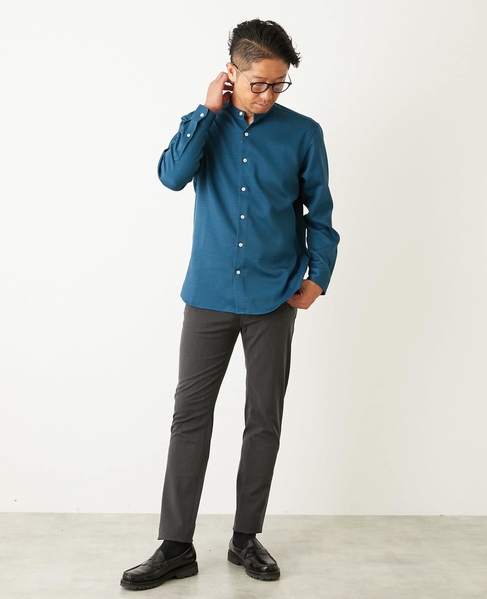 ハイファンクションツイル スリムテーパード5ポケットパンツ 詳細画像 シャンブレーネイビー 22