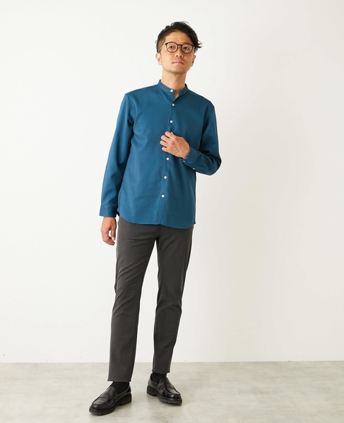 ハイファンクションツイル スリムテーパード5ポケットパンツ 詳細画像 シャンブレーネイビー 23