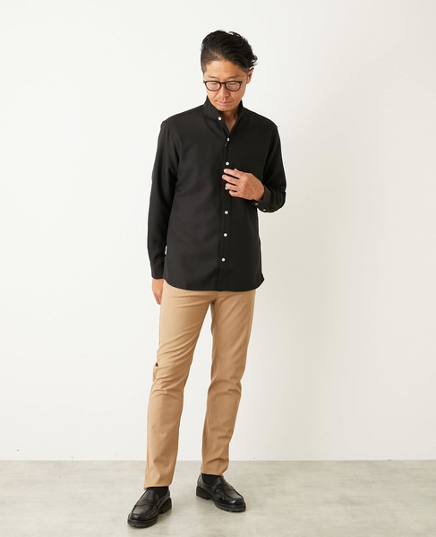 ハイファンクションツイル スリムテーパード5ポケットパンツ 詳細画像 シャンブレーネイビー 30