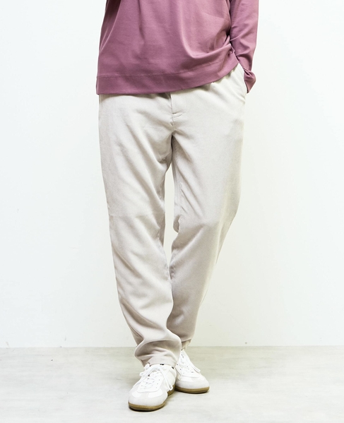 アクティブテックコーデュロイ ワンプリーツイージーテーパードパンツ 詳細画像 アイボリー 14