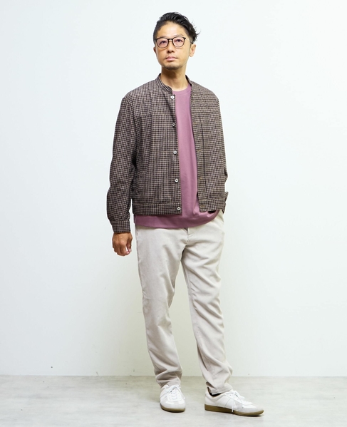 アクティブテックコーデュロイ ワンプリーツイージーテーパードパンツ 詳細画像 アイボリー 16