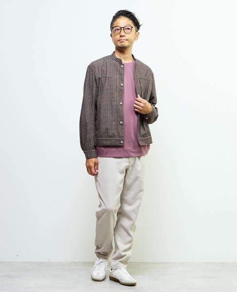 アクティブテックコーデュロイ ワンプリーツイージーテーパードパンツ 詳細画像 アイボリー 17