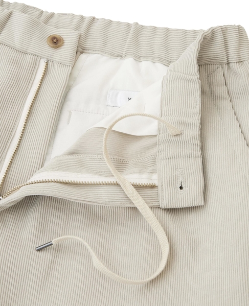 アクティブテックコーデュロイ ワンプリーツイージーテーパードパンツ 詳細画像 アイボリー 7